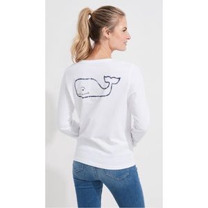 Vineyard Vines Long-Sleeve Vintage Whale Pocket Tee